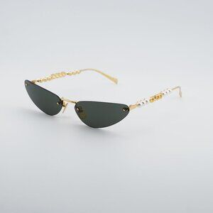 Gucci GG1920S 001 Sunglasses Shiny Gold with White Pearl Cat Eye Frame